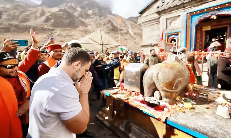 Photo of राहुल गांधी ने किए बाबा केदार के दर्शन