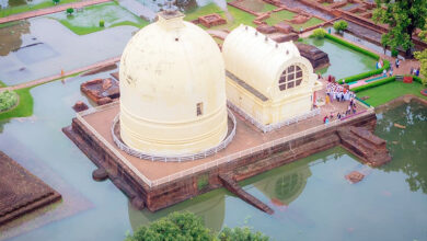 Photo of भारी बारिश के चलते कुशीनगर के महापरिनिर्वाण मन्दिर में भरा पानी