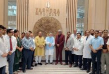Photo of गाजियाबाद के यशोदा मेडिसिटी हॉस्पिटल पहुंचने पर झारखंड के राज्यपाल संतोष गंगवार का हुआ स्वागत