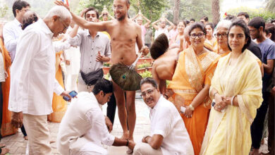 Photo of टीएमयू कैंपस में प्रज्ञानंद मुनि महाराज समेत पांच जैन संतों का मंगल प्रवेश