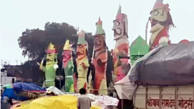 Photo of मूसलाधार बारिश में पानी-पानी हुआ दशानन