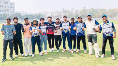 Photo of टीएमयू के फिजिकल एजुकेशन कॉलेज ने मेडिकल की टीम को 108 रनों से रौंदा