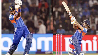 Photo of इशान किशन व हार्दिक के तूफानी अर्द्धशतकों से भारत ने बनाए 9 पर 209 रन