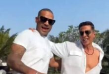 Photo of अक्षय कुमार-शिखर धवन ने ‘भूत बंगला’ के सेट को बनाया मिनी स्टेडियम