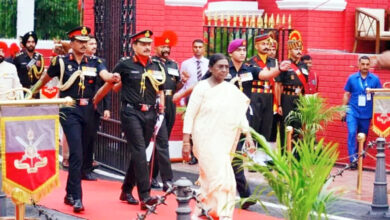 Photo of राष्ट्रपति मुर्मू भारतीय सैन्य अकादमी में आयोजित पीओपी में मुख्य अतिथि एवं समीक्षा अधिकारी के रूप में शामिल हुईं