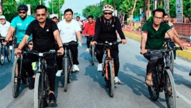 Photo of फिट इंडिया के ज़ुनून के संग ऊर्जावान रेसर ज़ैनुल के नेतृत्व में दस किमी की साइकिल राइड