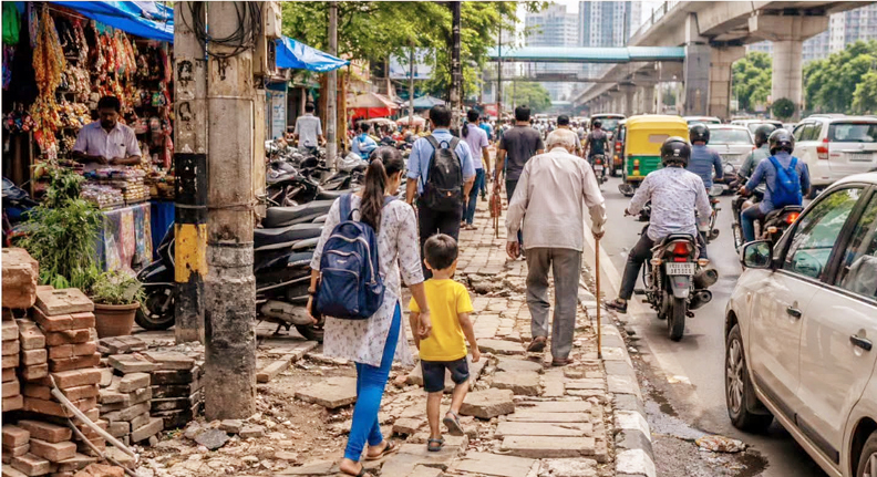 शहरों में पैदल चलने का अधिकार या संघर्ष?