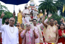 Photo of टीएमयू कैंपस में दिव्यघोष के बीच निकली भव्य और दिव्य श्रीजी की रथ यात्रा