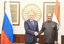 Photo of लोक सभा अध्यक्ष ओम बिरला ने रूस की State Duma के चेयरमैन श्री व्याचेस्लाव वोलोदिन से द्विपक्षीय वार्ता की